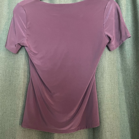 Luz & Sara Women's Short Sleeve Mauve Top - Picture 2 of 3